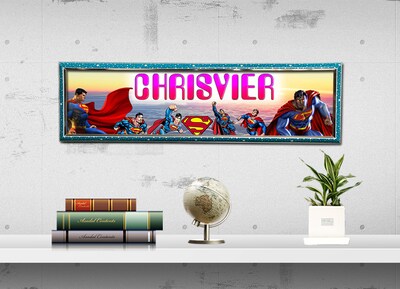 Superman - Personalized Poster with Your Name, Birthday Banner, Custom Wall Décor, Wall Art - image2